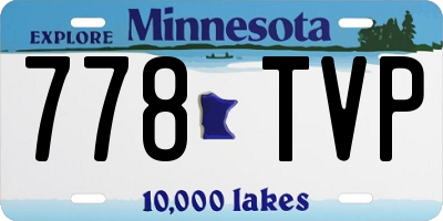 MN license plate 778TVP