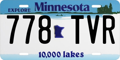 MN license plate 778TVR