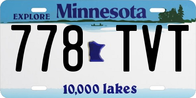 MN license plate 778TVT