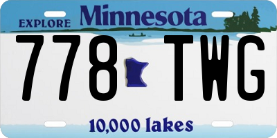 MN license plate 778TWG