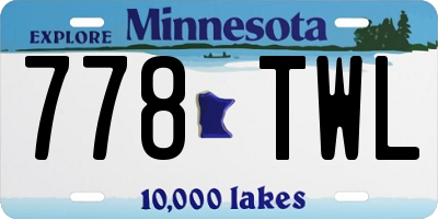 MN license plate 778TWL