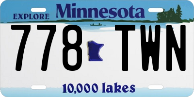 MN license plate 778TWN