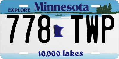 MN license plate 778TWP