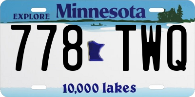 MN license plate 778TWQ