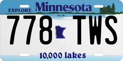 MN license plate 778TWS