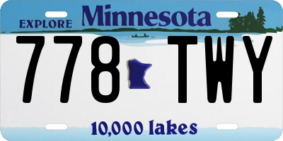 MN license plate 778TWY