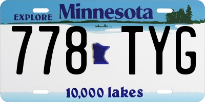 MN license plate 778TYG