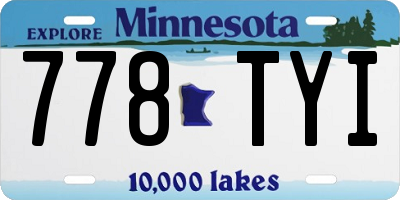 MN license plate 778TYI