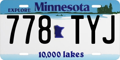 MN license plate 778TYJ