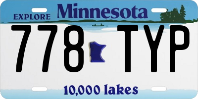 MN license plate 778TYP