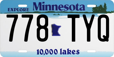 MN license plate 778TYQ