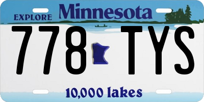 MN license plate 778TYS