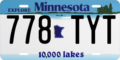 MN license plate 778TYT