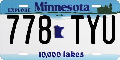 MN license plate 778TYU