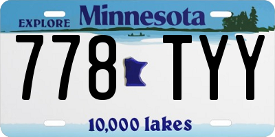 MN license plate 778TYY
