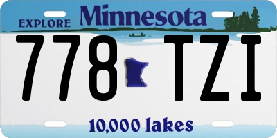 MN license plate 778TZI