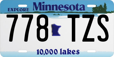 MN license plate 778TZS