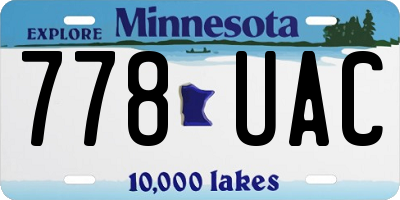 MN license plate 778UAC