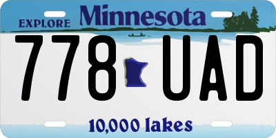 MN license plate 778UAD