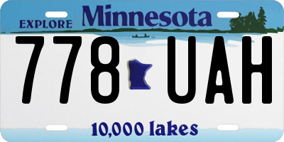 MN license plate 778UAH