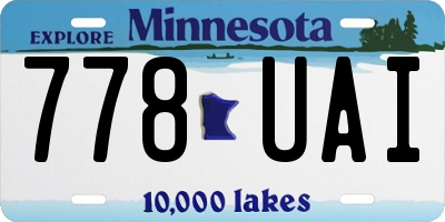 MN license plate 778UAI
