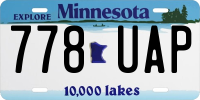 MN license plate 778UAP