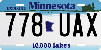 MN license plate 778UAX