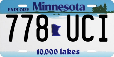MN license plate 778UCI