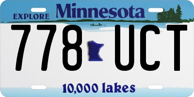 MN license plate 778UCT