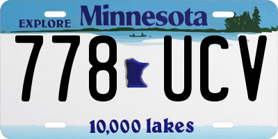MN license plate 778UCV