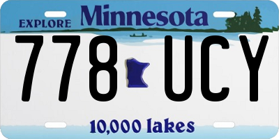 MN license plate 778UCY