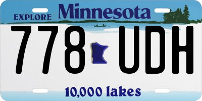 MN license plate 778UDH