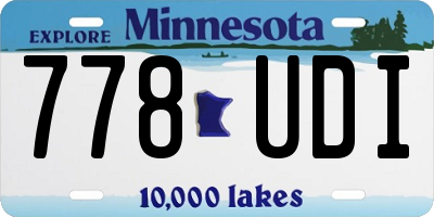 MN license plate 778UDI