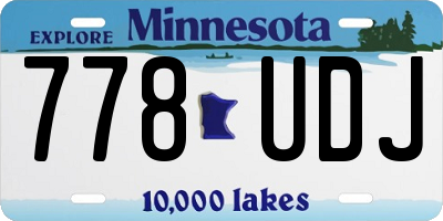 MN license plate 778UDJ