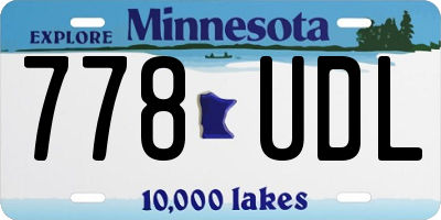 MN license plate 778UDL