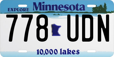 MN license plate 778UDN