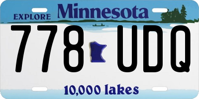 MN license plate 778UDQ