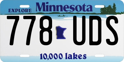 MN license plate 778UDS