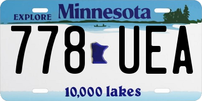 MN license plate 778UEA