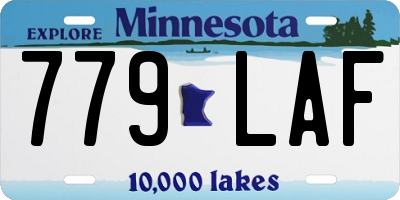 MN license plate 779LAF