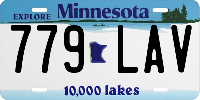 MN license plate 779LAV