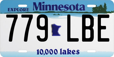 MN license plate 779LBE