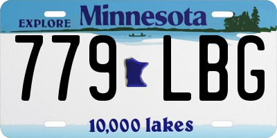 MN license plate 779LBG