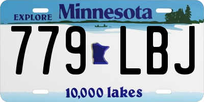 MN license plate 779LBJ