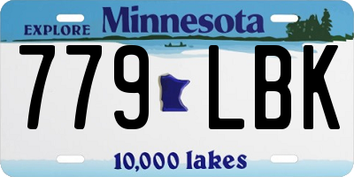 MN license plate 779LBK