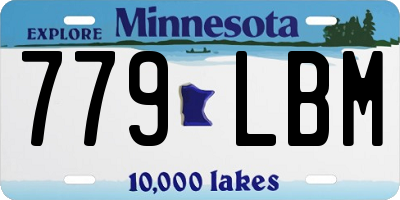 MN license plate 779LBM