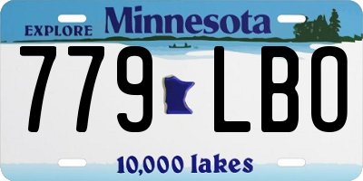 MN license plate 779LBO
