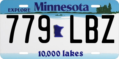 MN license plate 779LBZ