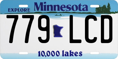 MN license plate 779LCD