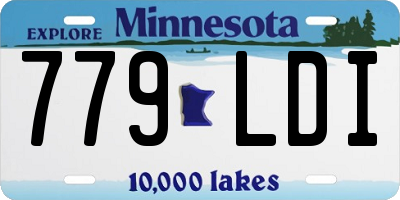 MN license plate 779LDI